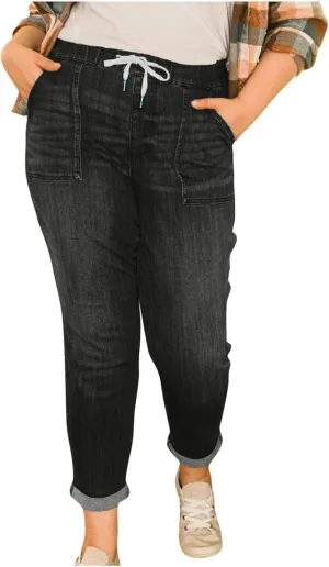 Jeans for Women, Jeans Sweatpant Wide Leg High Waisted Petite That Look