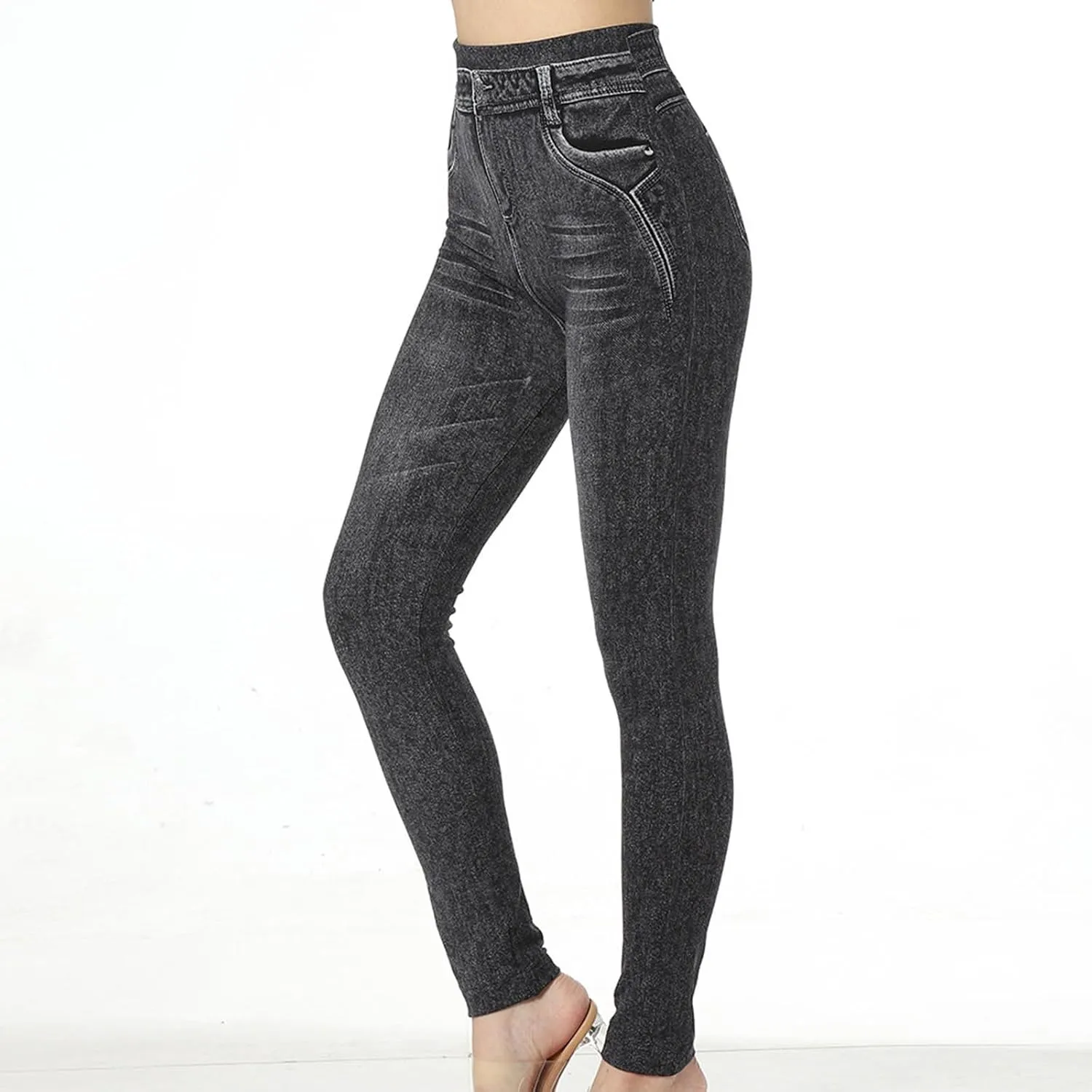 Jeans for Women Trendy Classic Button Push up Skinny Jeans Trousers Slim Fit High Waisted Denim Pants