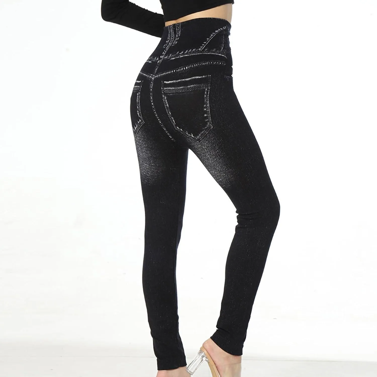 Jeans for Women Trendy Classic Button Push up Skinny Jeans Trousers Slim Fit High Waisted Denim Pants
