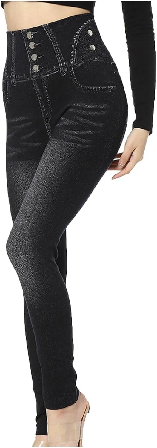 Jeans for Women Trendy Classic Button Push up Skinny Jeans Trousers Slim Fit High Waisted Denim Pants