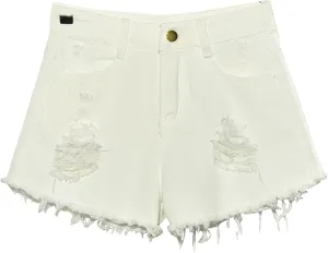 Jeans Shorts for Women High Waisted Stretchy Distressed Denim Shorts Ripped Frayed Raw Hem Summer Casual Trendy Shorts