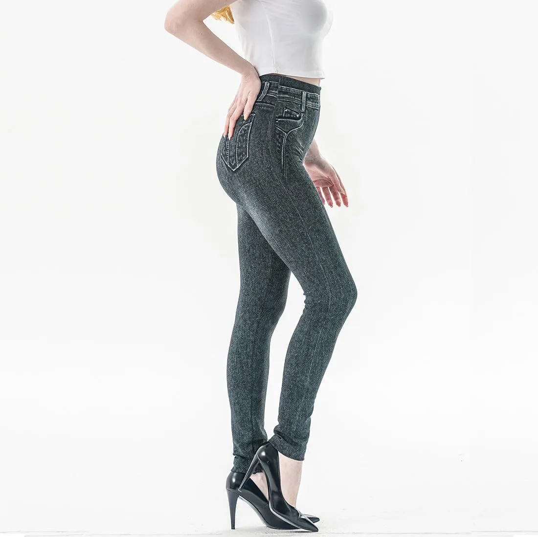 Jeans Women High Waisted Tummy Control Skinny Denim Pants Jeans Trendy Stretch Straight Leg Trousers
