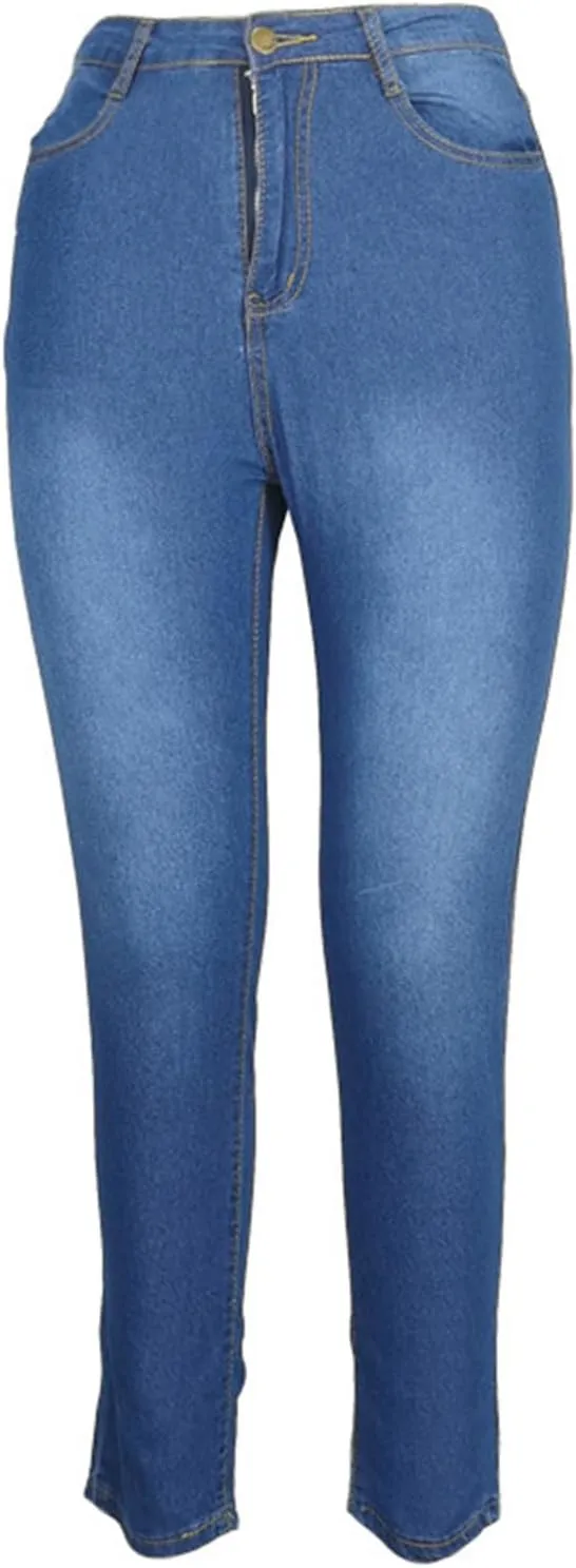 Jeggings for Women High Waisted Buttoned up Denim Pants Trendy Skinny Ankle Jeans Totally Shaping Frayed Jeans