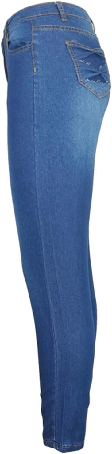 Jeggings for Women High Waisted Buttoned up Denim Pants Trendy Skinny Ankle Jeans Totally Shaping Frayed Jeans