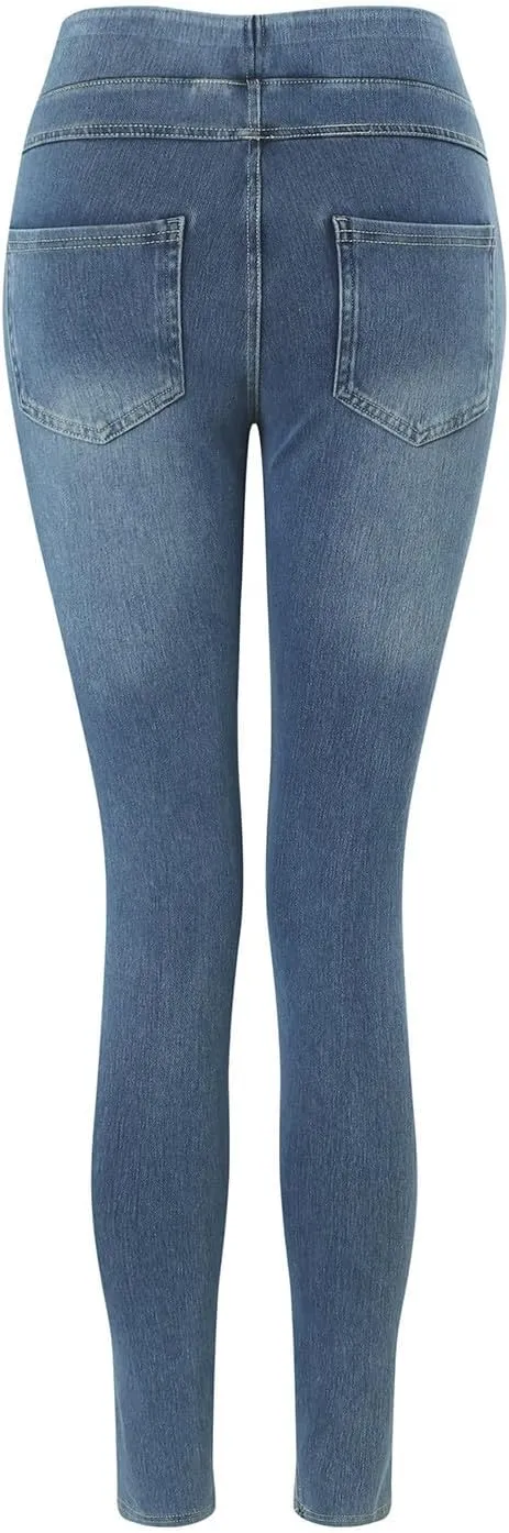 Jeggings for Women Tummy Control Stretch Jeans High Waisted Pull On Butt Lifting Slim Fit Skinny Jeans with Pockets