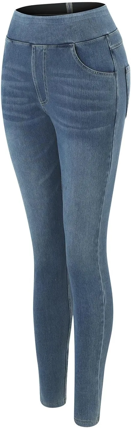 Jeggings for Women Tummy Control Stretch Jeans High Waisted Pull On Butt Lifting Slim Fit Skinny Jeans with Pockets