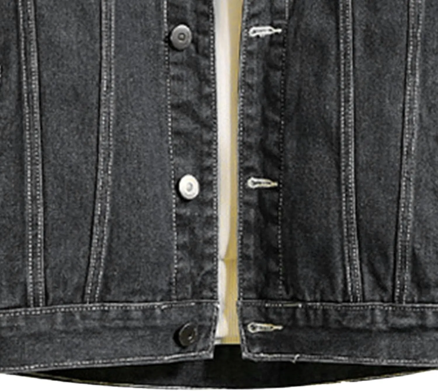 JEKE-DG Men's Contrast Color Loose Denim Jacket Washed Denim Trucker Jackets Retro Button Down Cowboy Jeans Jackets