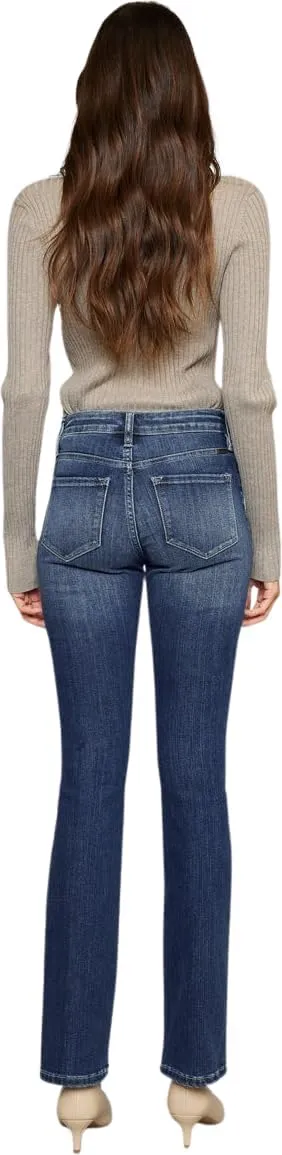 Kan Can Women's Marla High-Rise Skinny Bootcut Jeans KC8683
