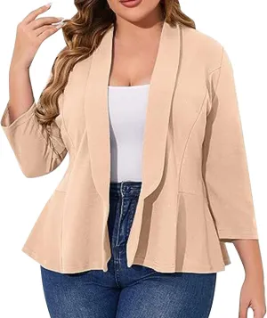 Ladies Blazers To Wear With Jeans Business Ladies Cardigan Crop Work Trendy Jackets Pluse Size Oversized Suit