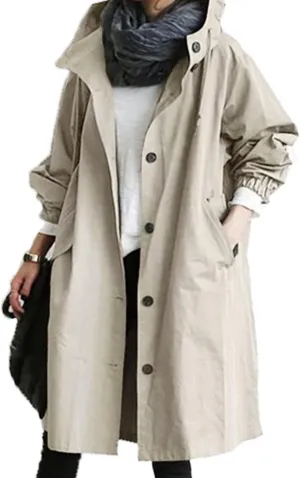 Lapel Jacket with Belt Coat Outwear Womens Elegant Windbreaker Wild Winter Women'S Womens Water-Resistanr Trench