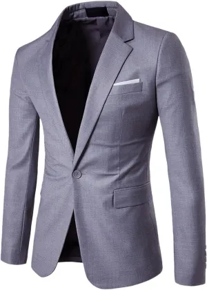 LCMTWX Blazer For Men One Button Slim Fit Sport Coat Business Daily Summer Jacket Men Summer Suits For Men Windbreaker