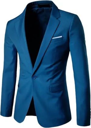 LCMTWX Blazer For Men One Button Slim Fit Sport Coat Business Daily Summer Jacket Men Summer Suits For Men Windbreaker