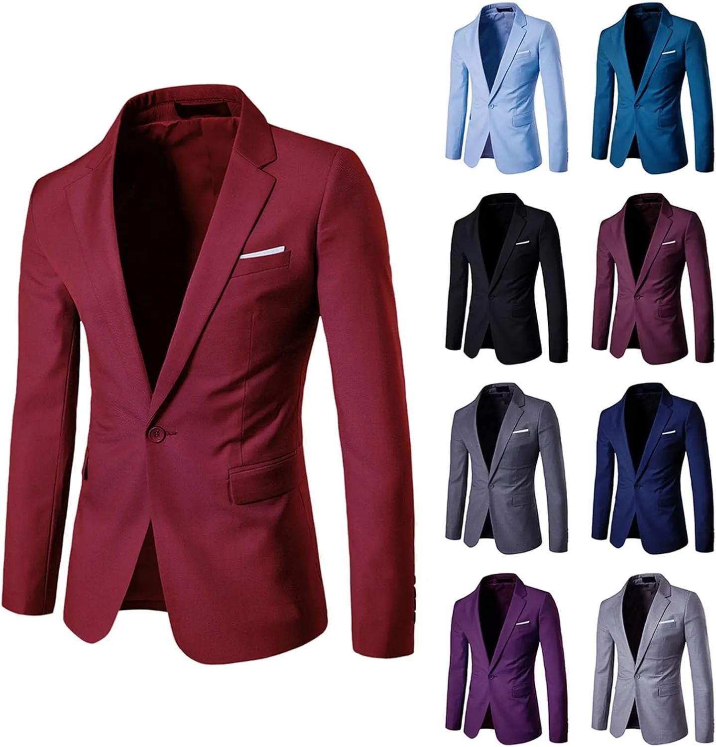 LCMTWX Blazers For Men 2024 Button Slim Fit Sport Coat Business Daily Mens Black Suit Jacket Coats For Men Mens Hugh