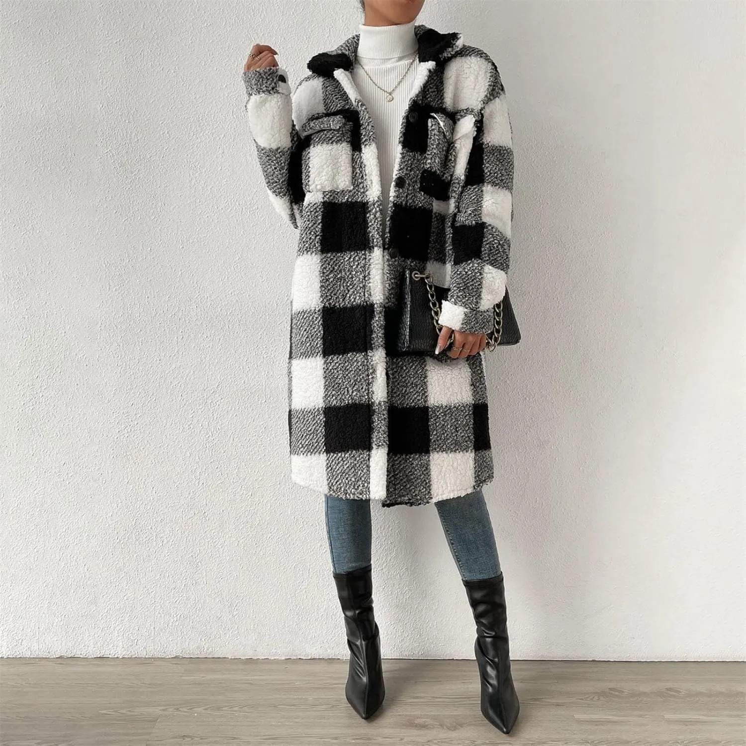 LCMTWX Women'S Winter Coats Color Pocket Long Sleeve Top Hooded Cardigan Jacket Long Jackets For Women Leather Jackets For