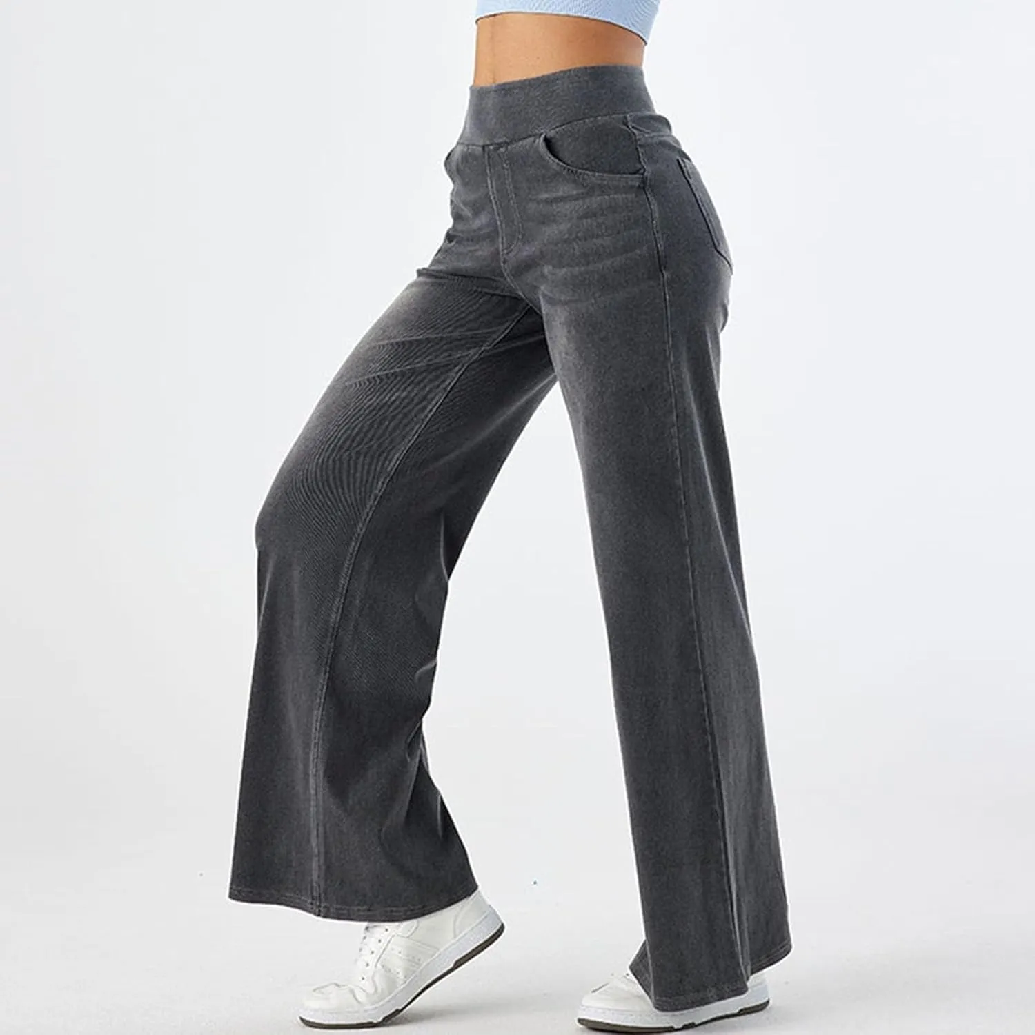 Leggings That Look Like Jeans Women Tummy Control Pull On Stretchy Jeans High Waisted Skinny Jean Leggings with Pockets
