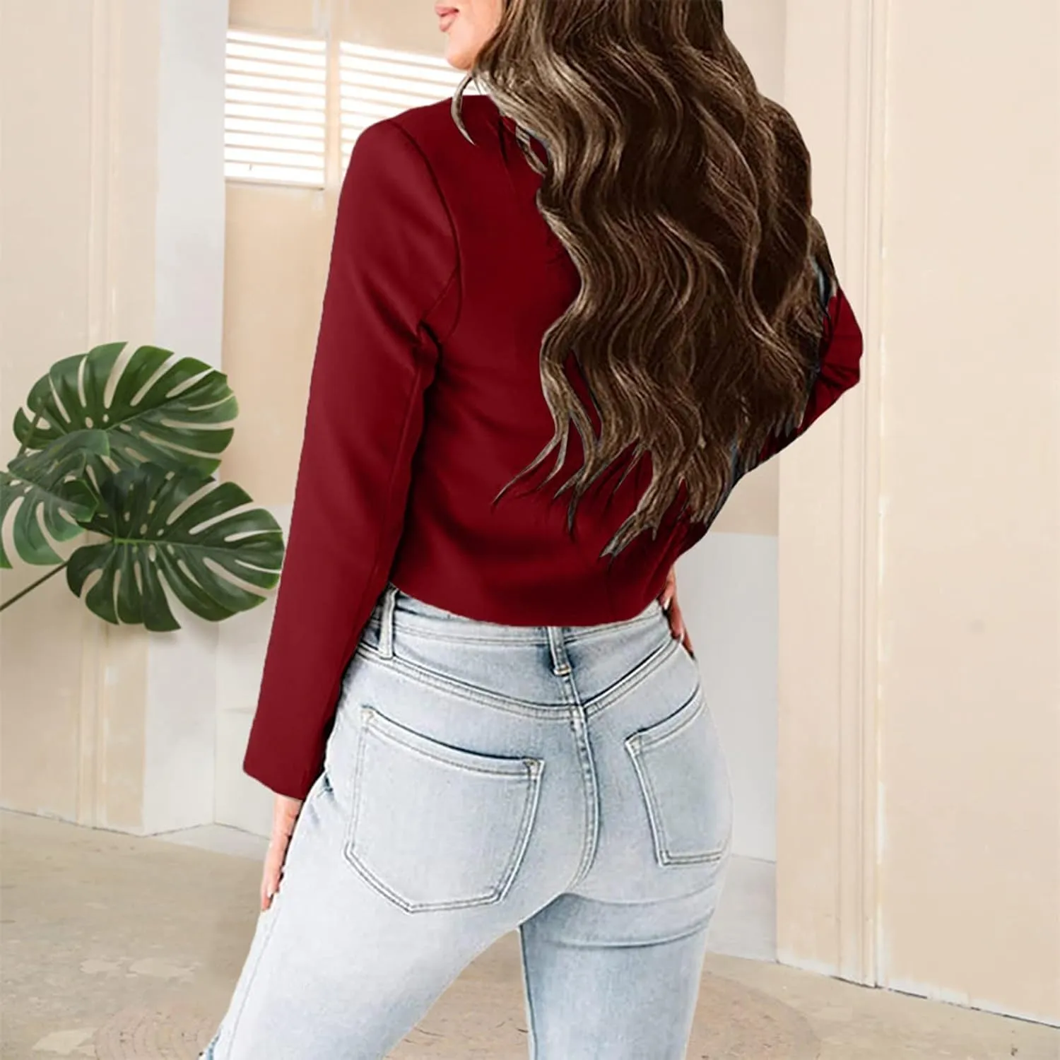 Lightweight Blazer for Women Business for Women Blazers Short Wool Trendy Blazers Pluse Size Oversized Blazer