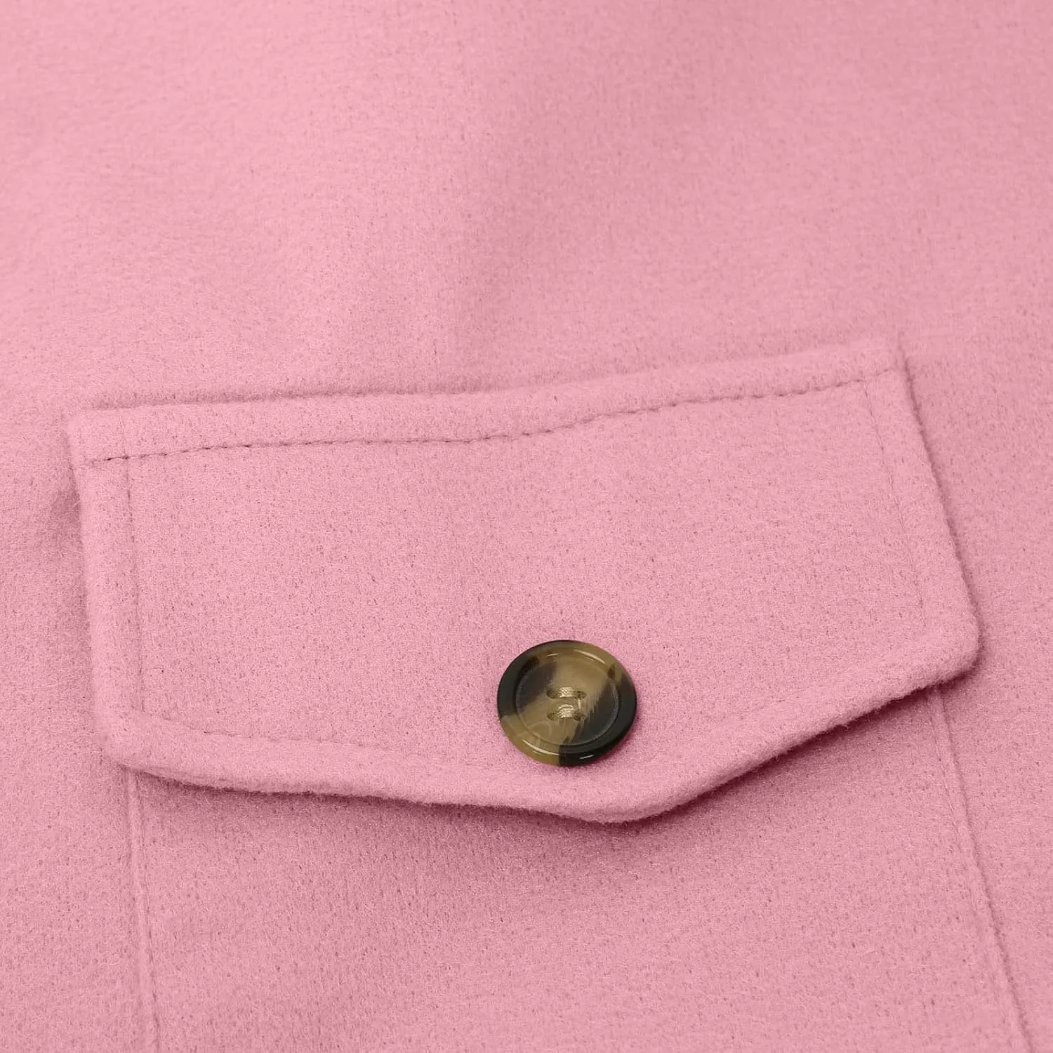 Lmdudan Women Long Sleeve Elegant Woolen Jacket Solid Color Lapel Button Down Coat Overcoat Casual Comfy Fashion Trench Coats