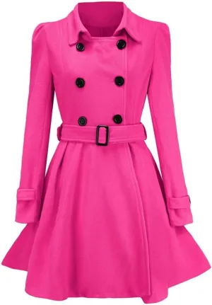 Long Trench Coat for Women Button Down Women Jackets Trench Coats for Women 2023 Peacoat Womens Coat House Coat Women