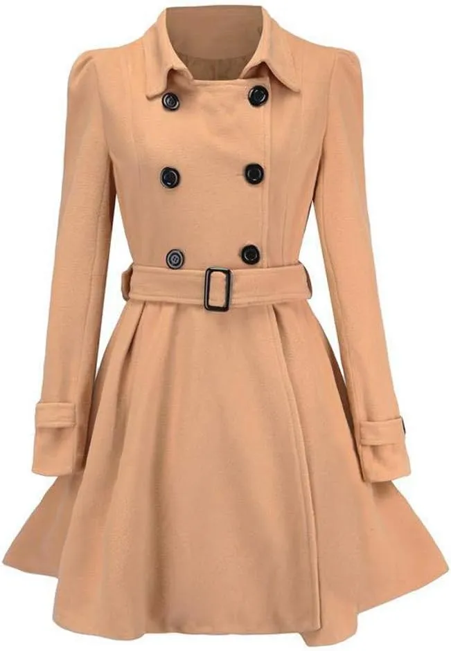 Long Trench Coat for Women Button Down Women Jackets Trench Coats for Women 2023 Peacoat Womens Coat House Coat Women