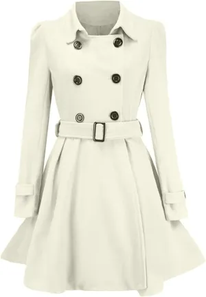 Long Trench Coat for Women Button Down Women Jackets Trench Coats for Women 2023 Peacoat Womens Coat House Coat Women