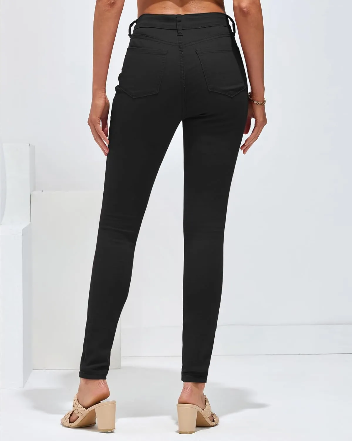 LookbookStore Skinny Jeans for Women Trendy High Waist Slim Fit Comfort Jeggings Jeans Stretchy Denim Pants Work Casual