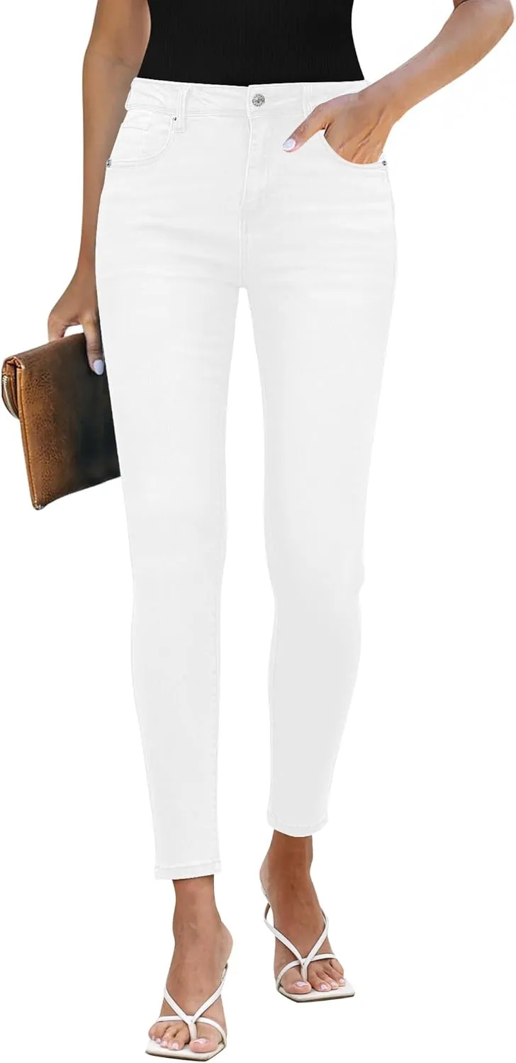 LookbookStore Skinny Jeans for Women Trendy High Waist Slim Fit Comfort Jeggings Jeans Stretchy Denim Pants Work Casual