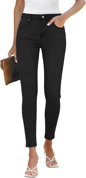 LookbookStore Skinny Jeans for Women Trendy High Waist Slim Fit Comfort Jeggings Jeans Stretchy Denim Pants Work Casual