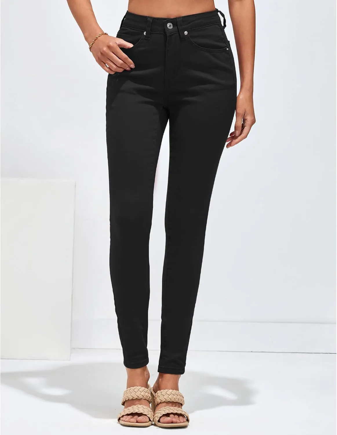 LookbookStore Skinny Jeans for Women Trendy High Waist Slim Fit Comfort Jeggings Jeans Stretchy Denim Pants Work Casual