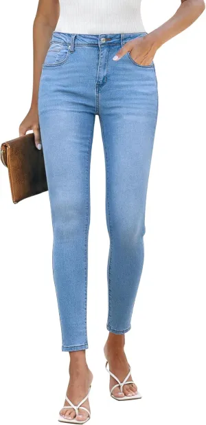 LookbookStore Skinny Jeans for Women Trendy High Waist Slim Fit Comfort Jeggings Jeans Stretchy Denim Pants Work Casual