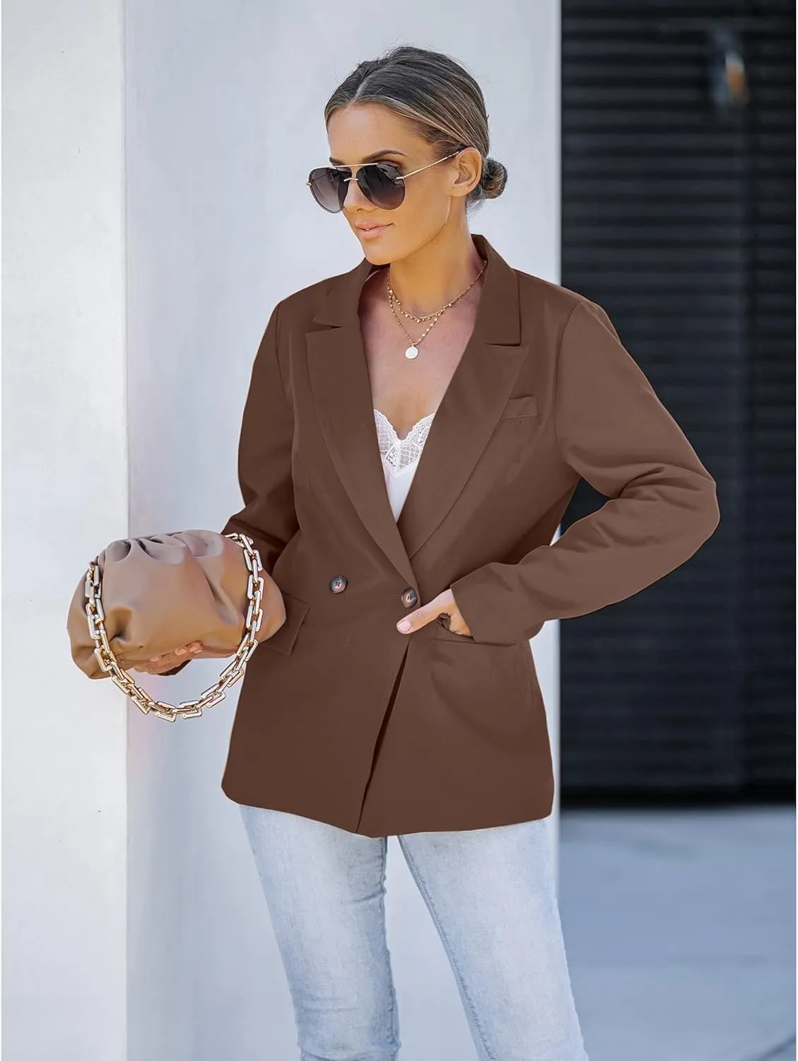 luvamia Blazer Jackets for Women Work Casual Office Long Sleeve Fashion Dressy Business Outfits