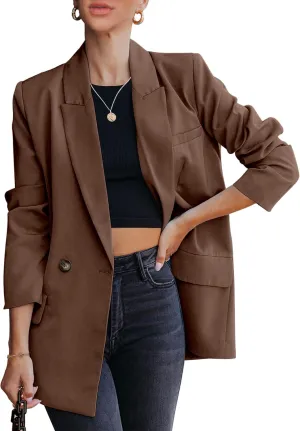 luvamia Blazer Jackets for Women Work Casual Office Long Sleeve Fashion Dressy Business Outfits