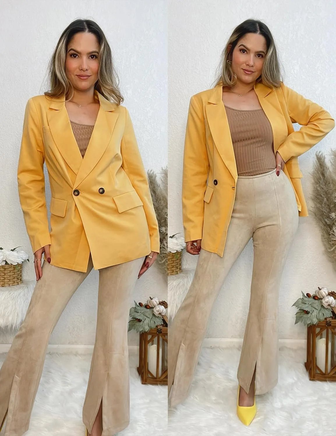 luvamia Blazer Jackets for Women Work Casual Office Long Sleeve Fashion Dressy Business Outfits