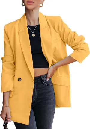 luvamia Blazer Jackets for Women Work Casual Office Long Sleeve Fashion Dressy Business Outfits