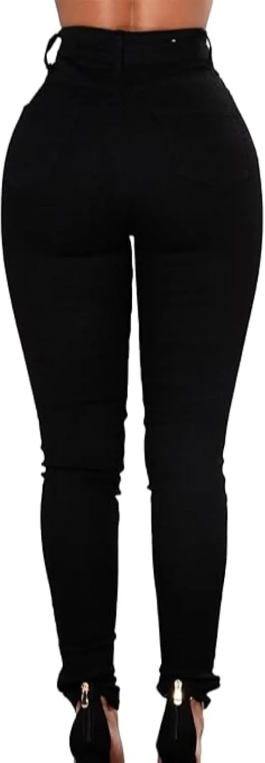 Maiyifu-GJ Womens High Waisted Skinny Butt Lifting Jeans Slim Fit Stretch Jeans Distressed Denim Pants for Women