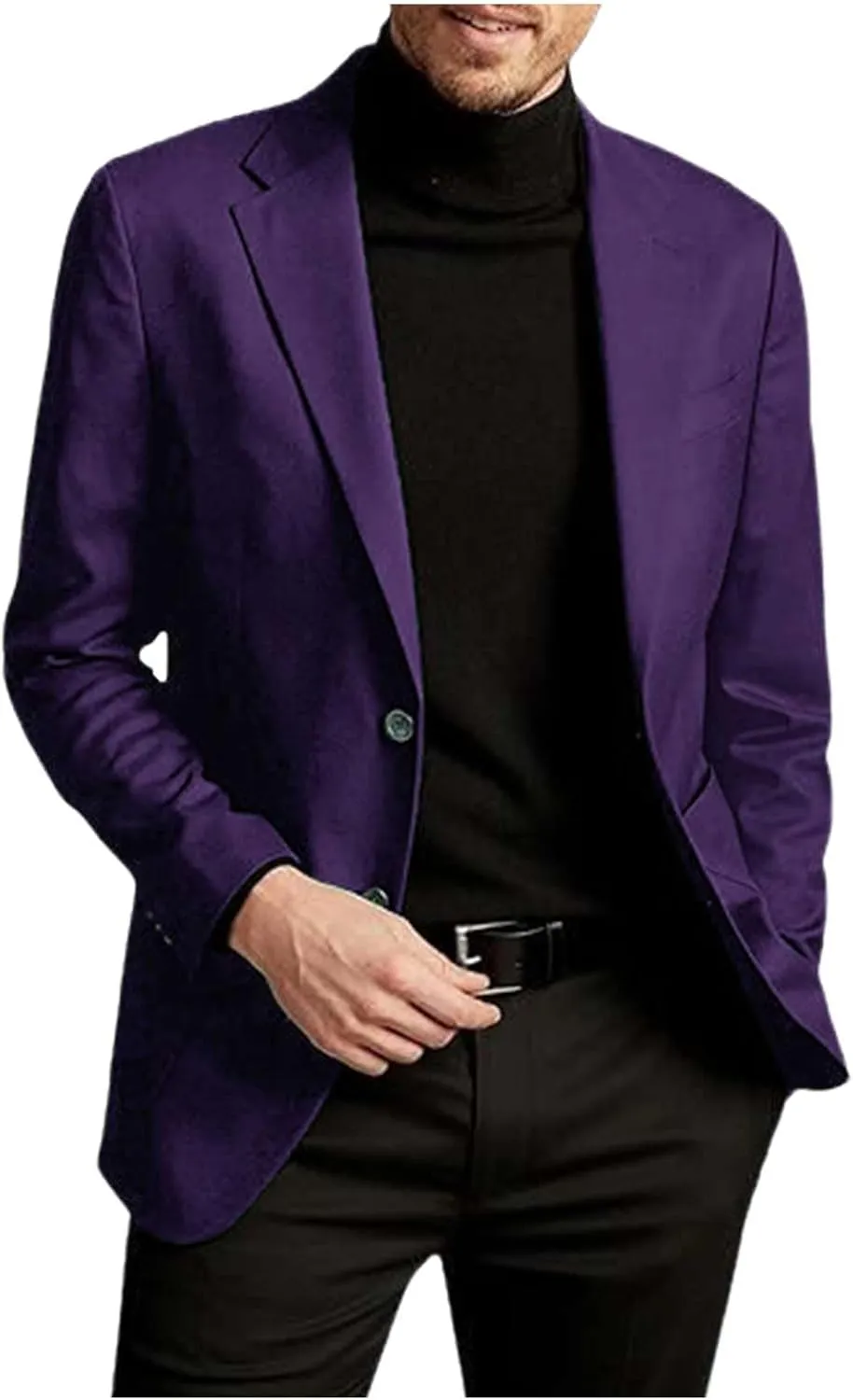 Men Casual Blazer One Button Sport Coat Slim Fit Lightweight Business Suit Jackets Business Basic Sports Coats