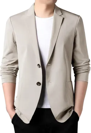 Men Casual Blazer One Button Sport Coats Slim Fit Lightweight Business Suit Jackets Business Basic Sports Coats