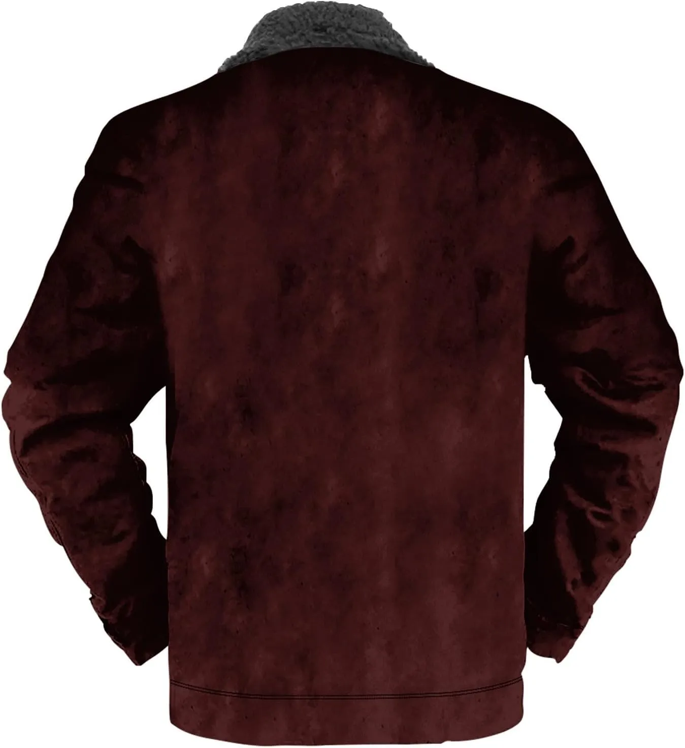 Men's Aztec Western Jackets Cowboy Winter Warm Sherpa Full Zip Fleece Coats Retro Ethnic Vintage Long Sleeve Jacket 2024