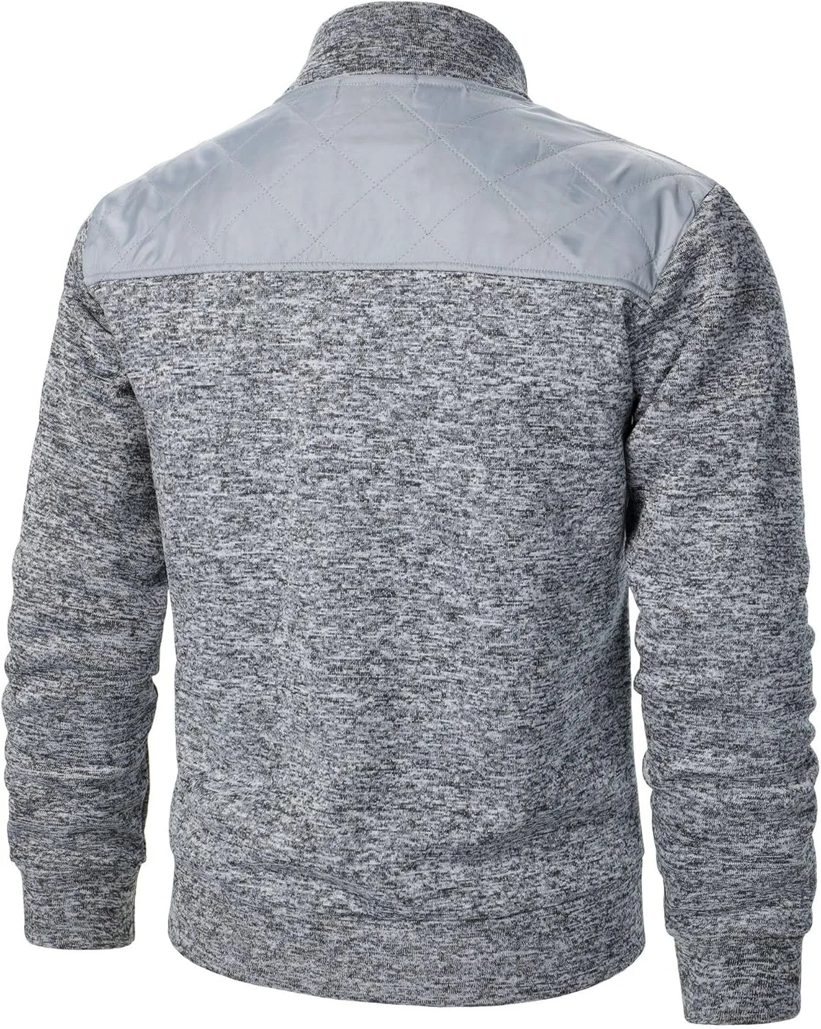 Men's Cardigan Sweaters Thick Full Zip Knit Sweater Stand Collar Regular Fit Mens Sweater Business Casual Jacket Pocket