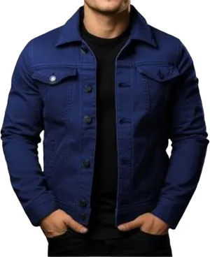 Men's Classic Denim Jacket Slim Fit Casual Fashion Jean Coat Jean Jacket for Men Fashion Trucker Denim Jacket