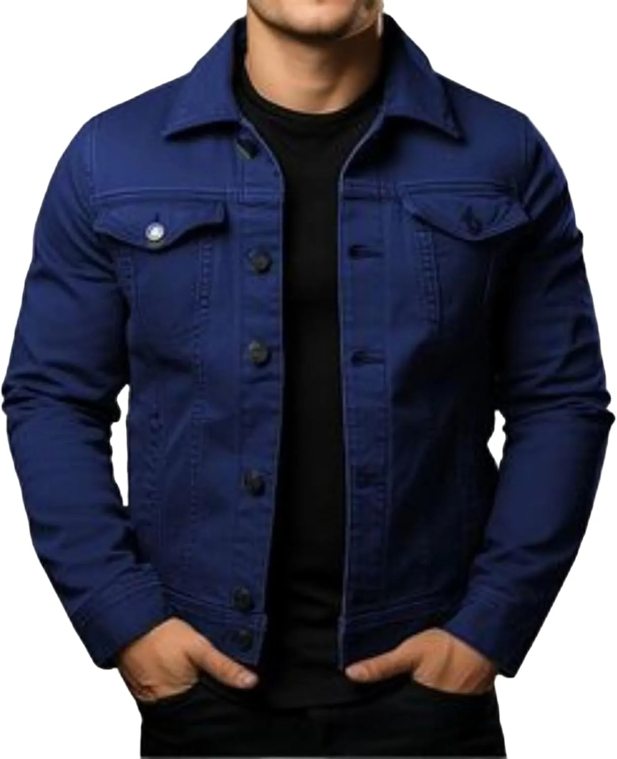 Men's Classic Denim Jacket Slim Fit Casual Fashion Jean Coat Jean Jacket for Men Fashion Trucker Denim Jacket