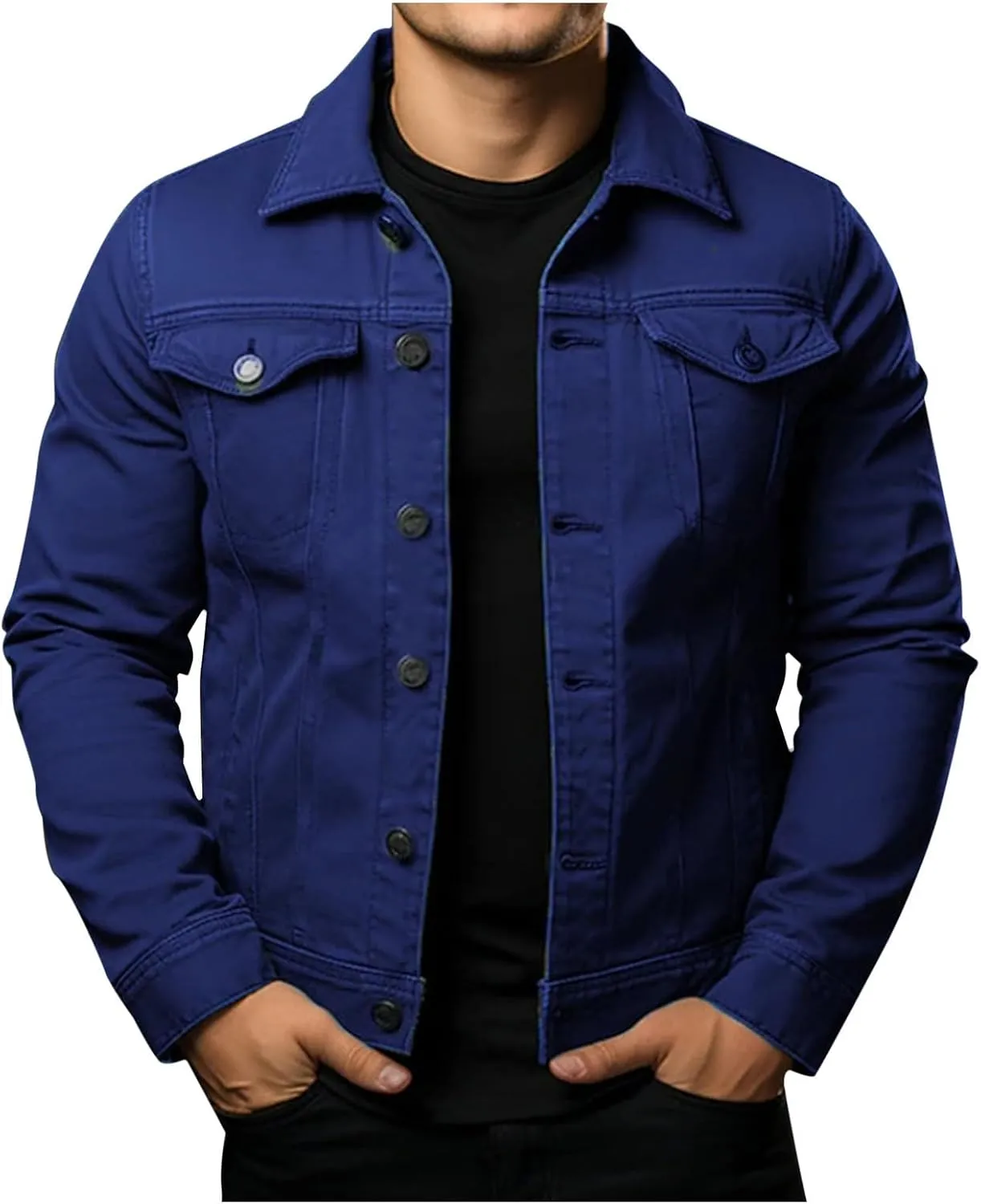 Men's Corduroy Jacket Sherpa Lined Fleece Trucker Jackets Fashion Turn-down Collar Jacket Warm Winter Coat Jacket