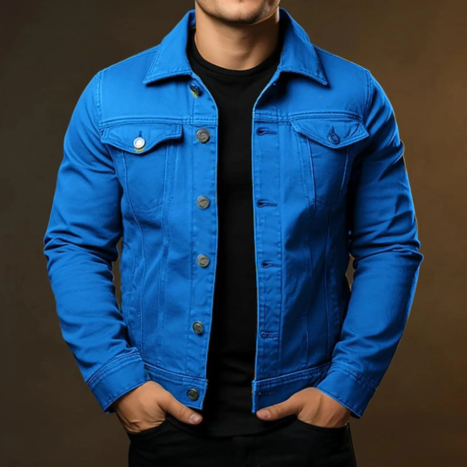 Men's Corduroy Jacket Sherpa Lined Fleece Trucker Jackets Fashion Turn-down Collar Jacket Warm Winter Coat Jacket