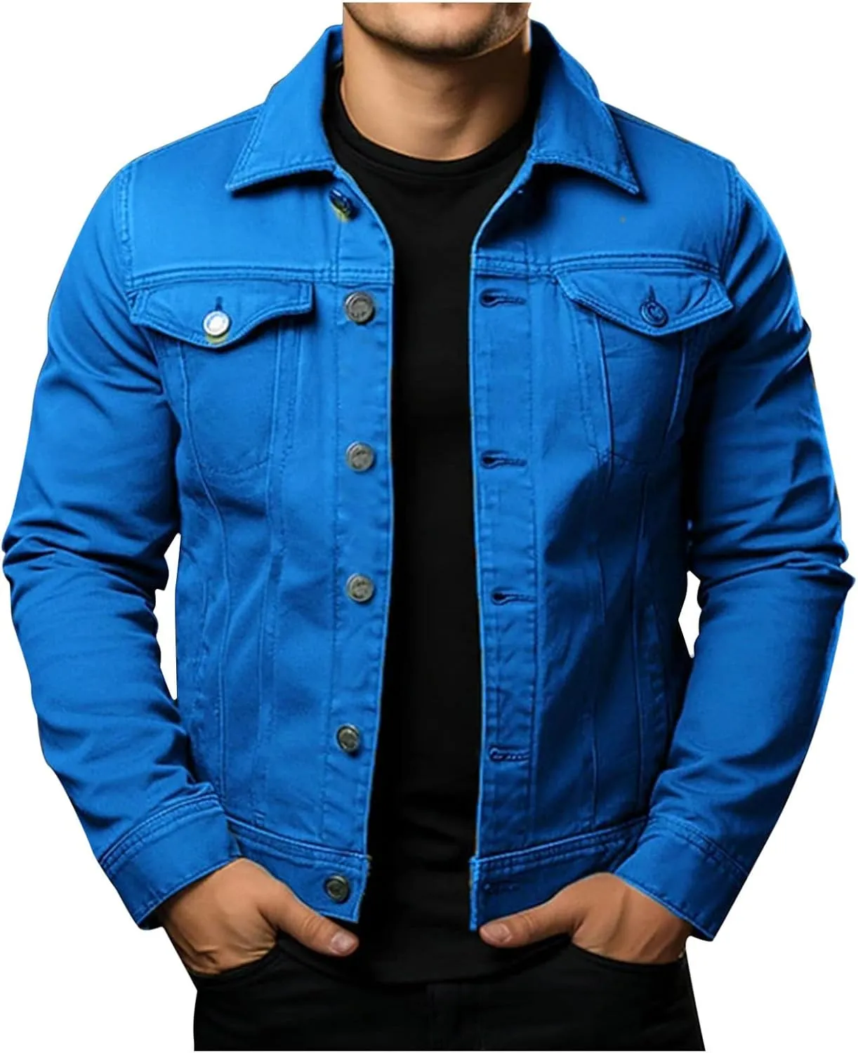 Men's Corduroy Jacket Sherpa Lined Fleece Trucker Jackets Fashion Turn-down Collar Jacket Warm Winter Coat Jacket