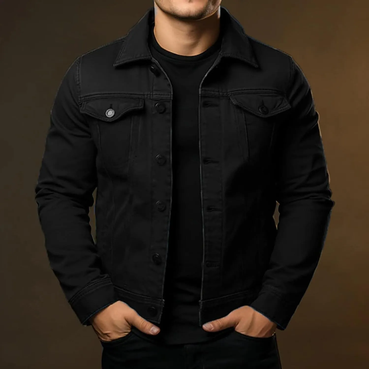 Men's Corduroy Jacket Sherpa Lined Fleece Trucker Jackets Fashion Turn-down Collar Jacket Warm Winter Coat Jacket