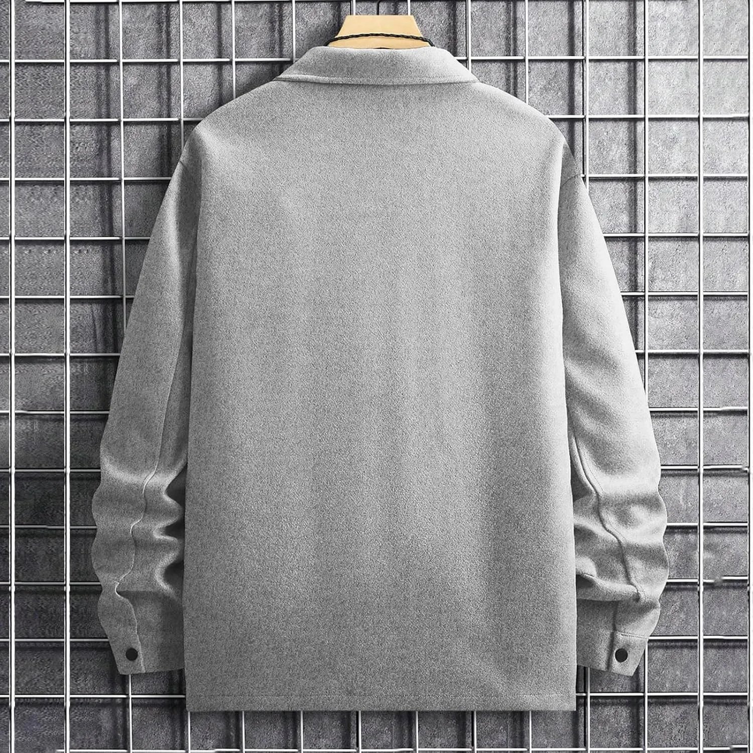 Men's Corduroy Jacket Sherpa Lined Trucker Jackets Cotton Turn-Down Collar Warm Winter Jacket Casual Coat with Pocket