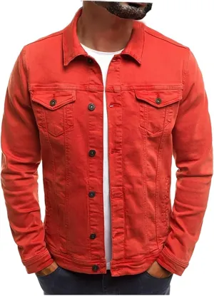 Men's Denim Jackets, Denim Jacket Men Washed Ripped Distressed Jeans Jacket Casual Trucker Biker Jean Jacket for Men