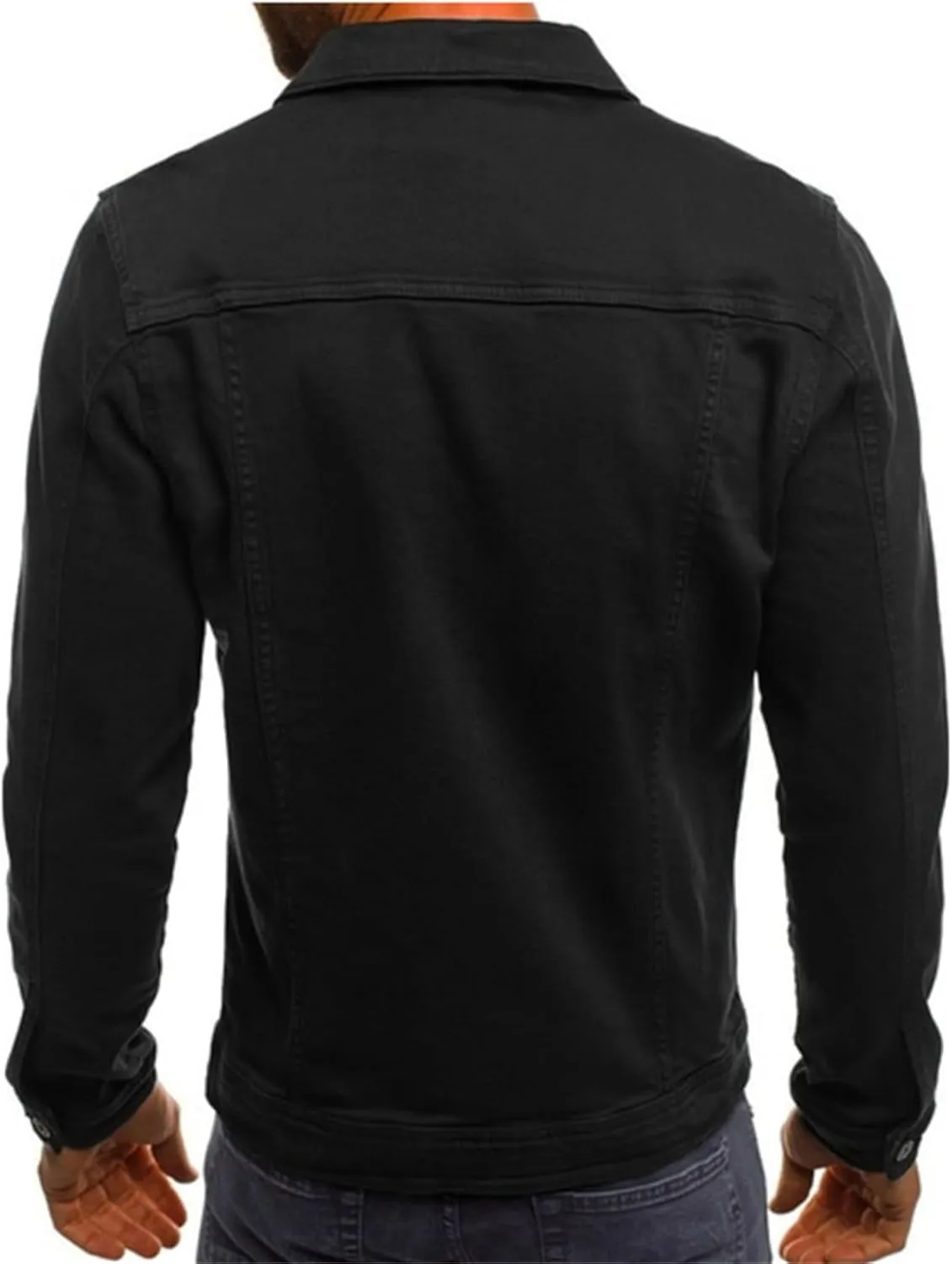 Men's Denim Jackets, Denim Jacket Men Washed Ripped Distressed Jeans Jacket Casual Trucker Biker Jean Jacket for Men