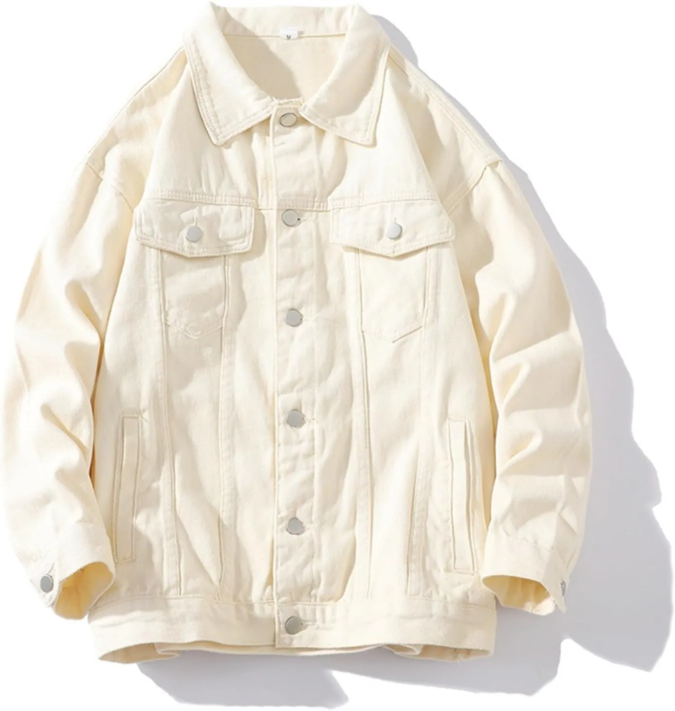 Mens Distressed Denim Jacket Button Down Jean Coat Casual Long Sleeve Trucker Hooded Jackets Outwear ined Denim Jacket