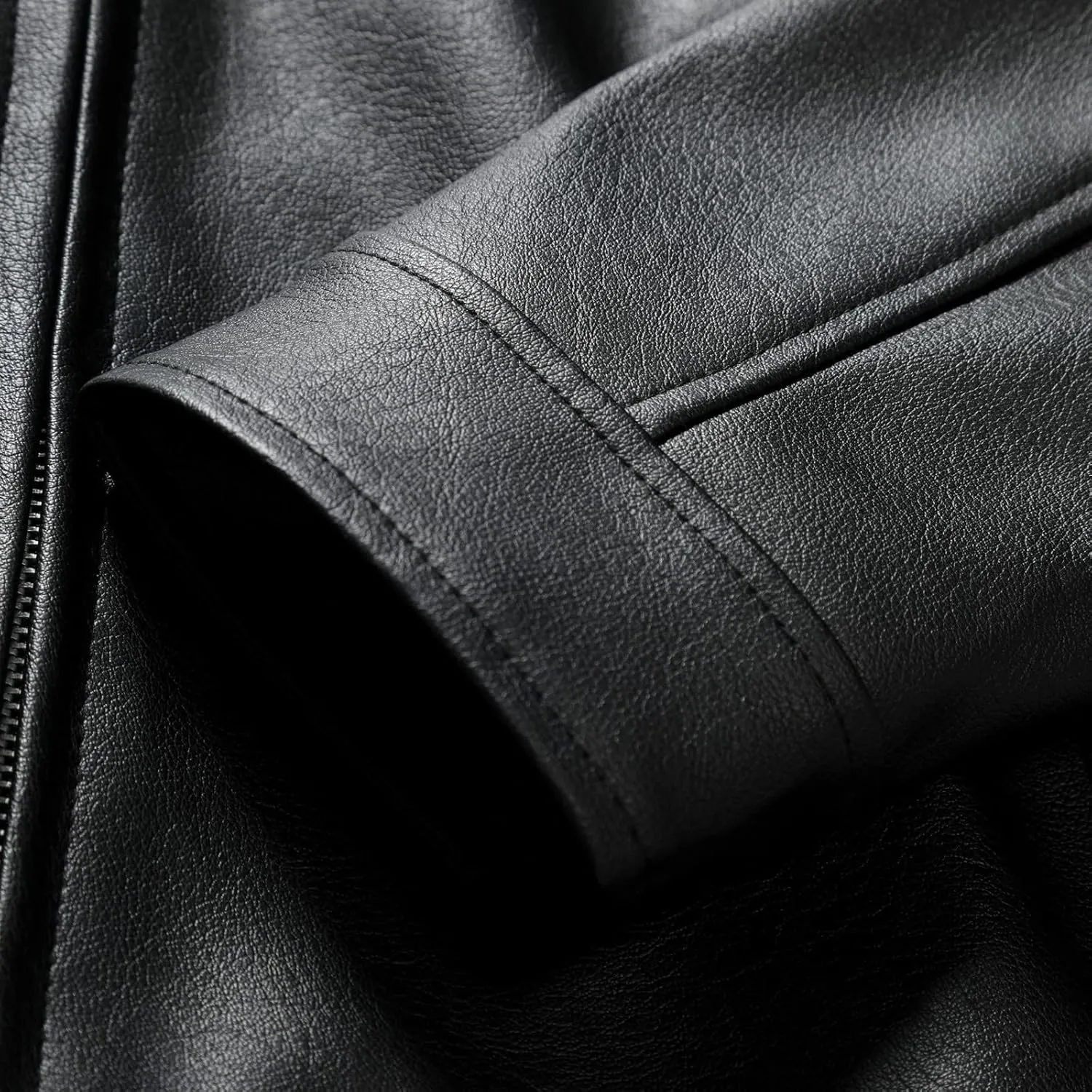 Men's Faux Leather Motorbike Bomber Jacket Mens Motorcycle Jackets Moto Biker Trucker Coats Vintage PU Coat Blazer