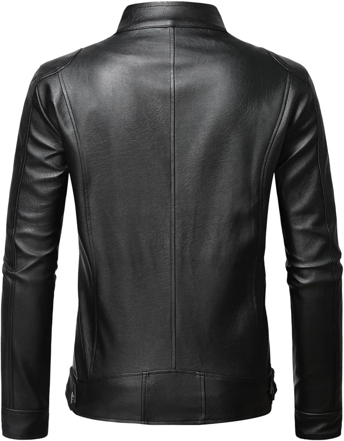 Men's Faux Leather Motorbike Bomber Jacket Mens Motorcycle Jackets Moto Biker Trucker Coats Vintage PU Coat Blazer